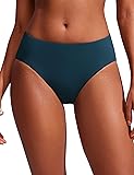 CRZ YOGA Bikini Bottoms for Women Mid Rise Full