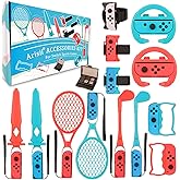 Switch Sports Accessories - Arisll 14 in 1 Switch Sports Accessories Kit for Nintendo Switch Sports,Family Accessories Bundle Kit Compatible with Switch/Switch OLED Sports Games