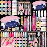COSCELIA Acrylic Nail Kit for Beginners with Everything Drill &amp; Light | Nails Kit Acrylic Set, Acrylic Powder, Glitter Rhinestones Decorations, Long Lasting, Nail Art Difts for Women Home Salon