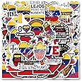 63Pcs Venezuela Stickers Pack, Aesthetic Vinyl Waterproof Sticker Decals for Water Bottle,Laptop,Phone,Skateboard,Scrapbooking,Bumper for Kids Teens Adults for Party Supply Decor Favor…