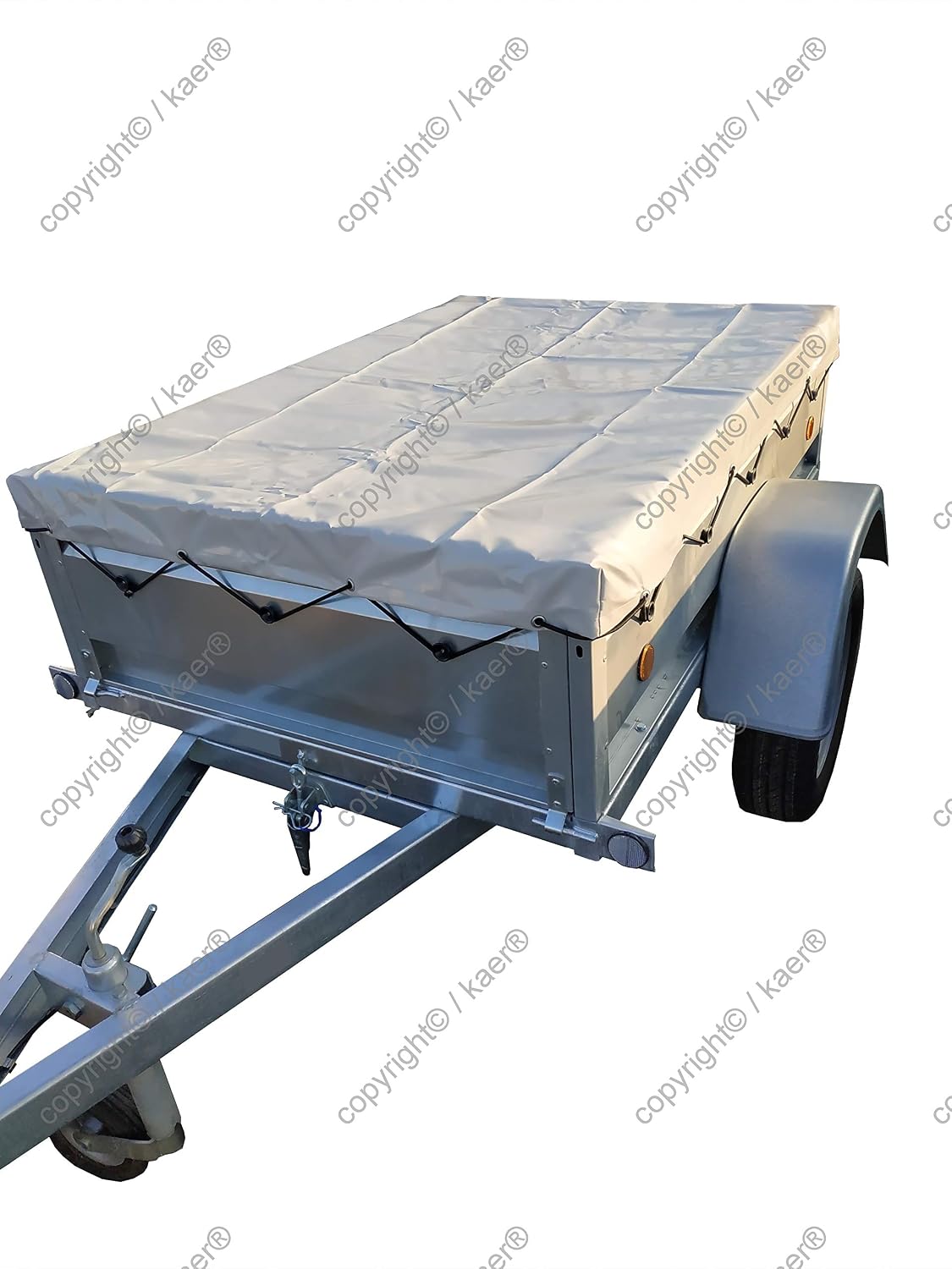 Bâche Plate KAER 1790x1305x90mm Pour Remorque 170x122cm - Qualité Professionnelle 650g/m² Étanche
