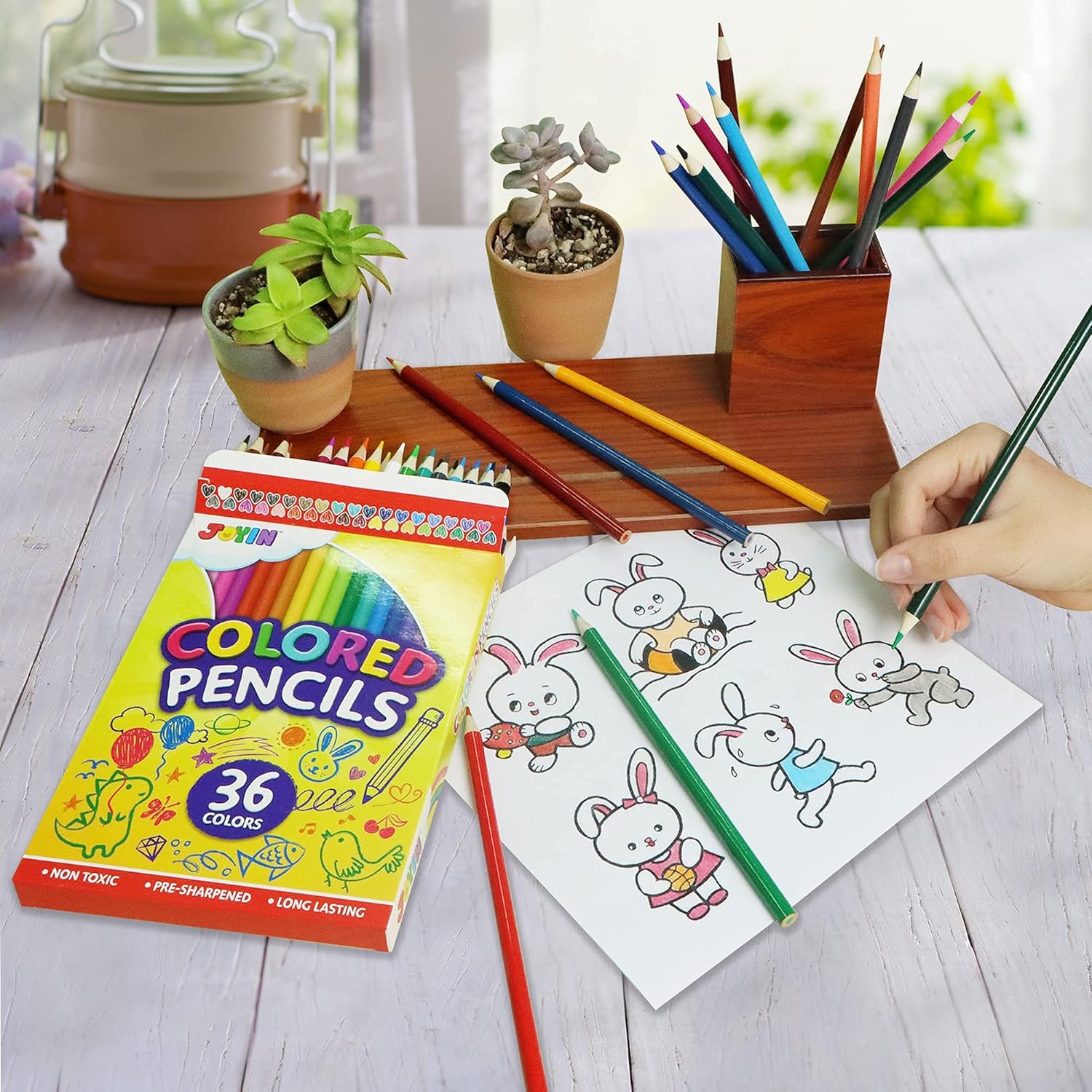 Colored Pencil 36 color Pre-Sharpened Pencils for Kids and Adults, Back to school Supplies, Art & Crafts Activity, Birthday Party Favors, Indoor and Outdoor Fun, Holiday Gift: Office Products