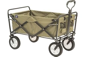 MACSPORTS Mac Sports Folding Steel Frame Garden Utility Wagon Cart, Green (for Parts)