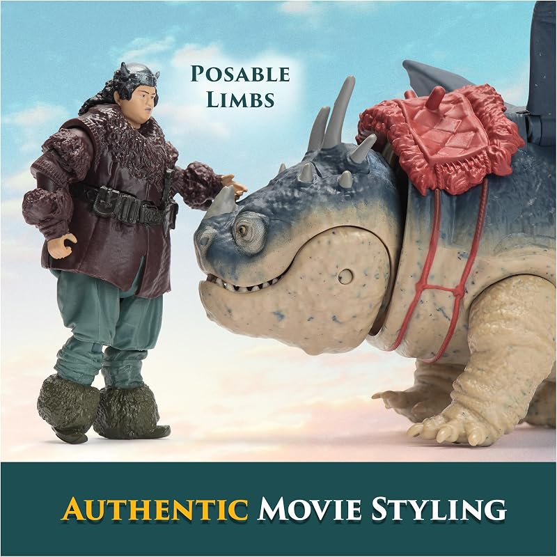 - Pack Figura Dragón y Vikingo: Gronkel y Patapez de Cómo Entrenar a Tu Dragón - Figuras de Acción Articuladas - Juguetes Niños 4 Años + - Regalo Niño 4 Años +