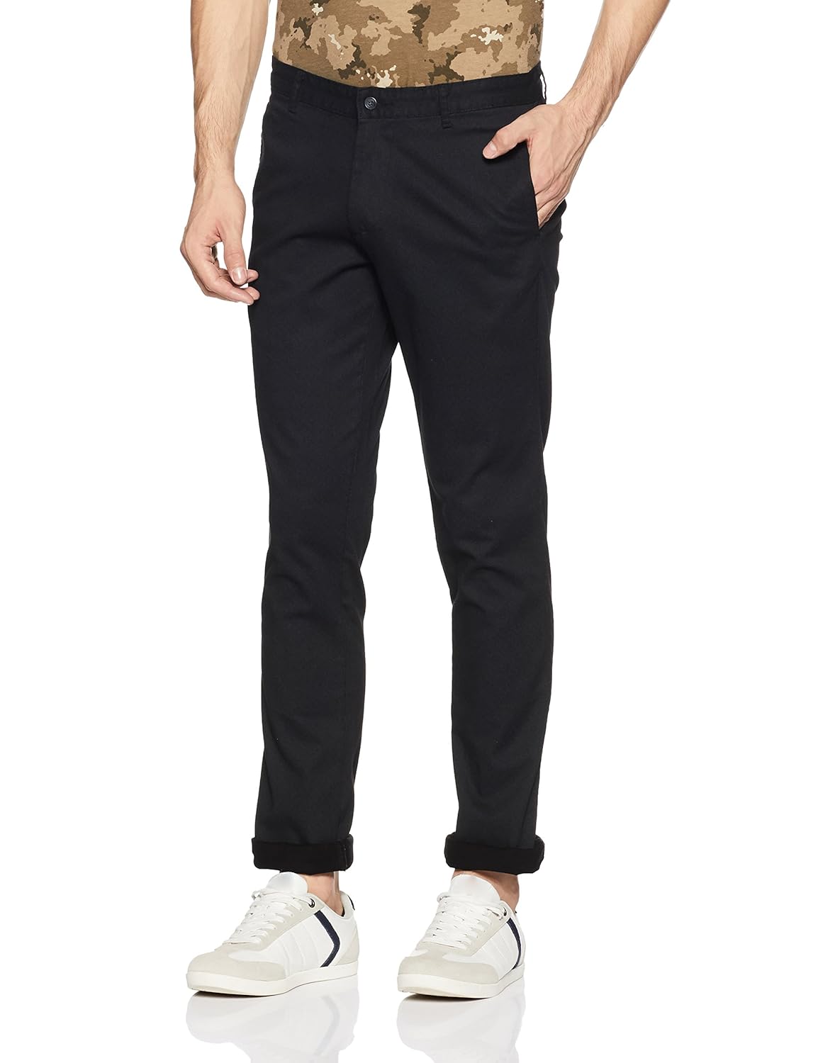 diverse mens slim fit casual trousers