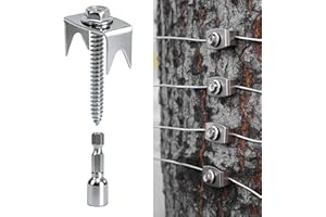 Sumloty 30-Pack 304 Stainless Steel Fence Staples, 1.6 Inch Reusable Fence Screw Nails for Wire Mesh and Woven Fencing, Easy Install with Power Drill
