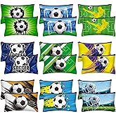 Sweetude 18 Pcs Soccer Gifts Makeup Bag Toiletry Travel Storage Accessories with Zipper Cosmetic Bags Portable Cosmetic Pouch for Soccer Lovers Players Team Fans(Stylish)