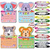 12 Pcs Friendship Beaded Bracelets Bulk with Birthday Cards Letter Inspirational Stretch Bracelets Adjustable Colorful Bracelet Y2K Summer Beach Elastic Bracelets for Women Girls Teens Party Favors