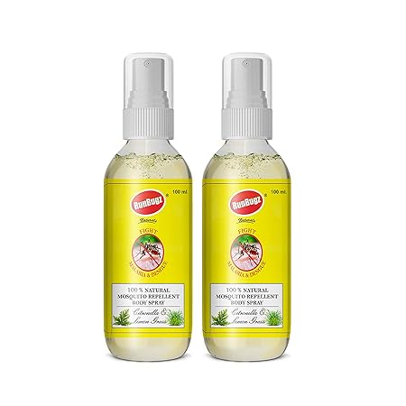 RunBugz Natural Mosquito Repellent Body Spray with Citronella and Lemon Grass