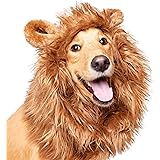 Pet Krewe Large Dog Lion Mane Halloween Costume – Fits Neck Size 13”- 32”- Lion Mane for Small Dogs – Ideal for Halloween, Do