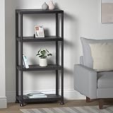 Taylor & Brown 4 Tier Heavy Duty Black Plastic Garage Storage Shelving 60cm Wide view 2
