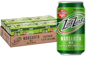 Zing Zang Margarita Mix, Made with All Natural 3 Citrus Fruit Juice Blend, Non-Alcoholic Cocktail Mixer, 7.5 Fl Oz Cans (Pack of 24)