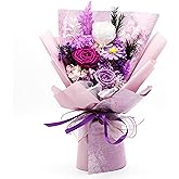 Bonvequ Preserved Flowers Bouquet, Eternal Natural Rose, Flower Birthday Decorations for Mom Women,Send Flowers Prime,Wedding Anniversary,Christmas Eve