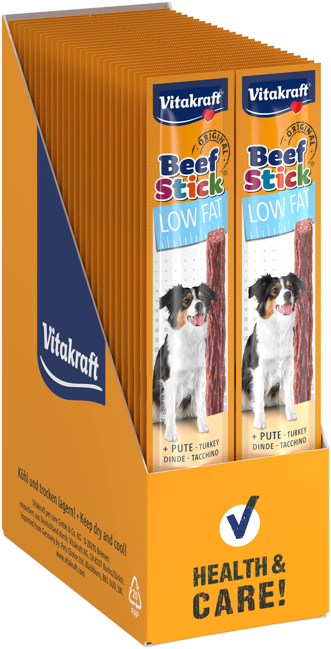 Vitakraft Beef Stick Low Fat - Dog Treat - 50 x 12g