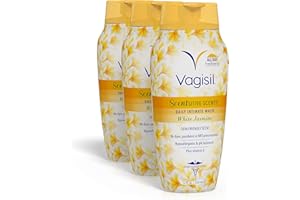 Vagisil Feminine Wash for Intimate Area Hygiene, Scentsitive Scents, pH Balanced and Gynecologist Tested, White Jasmine, 12 oz (Pack of 3)