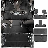 xipoqix 7 Seats Floor Mat Compatible with 2018-2024 Ford Expedition Cargo Mat 3rd Backrest Mat Replacement for 2018-2024 Ford Expedition Accessories(7 Seats Floor Mat+Trunk Mat+Backrest Mat)