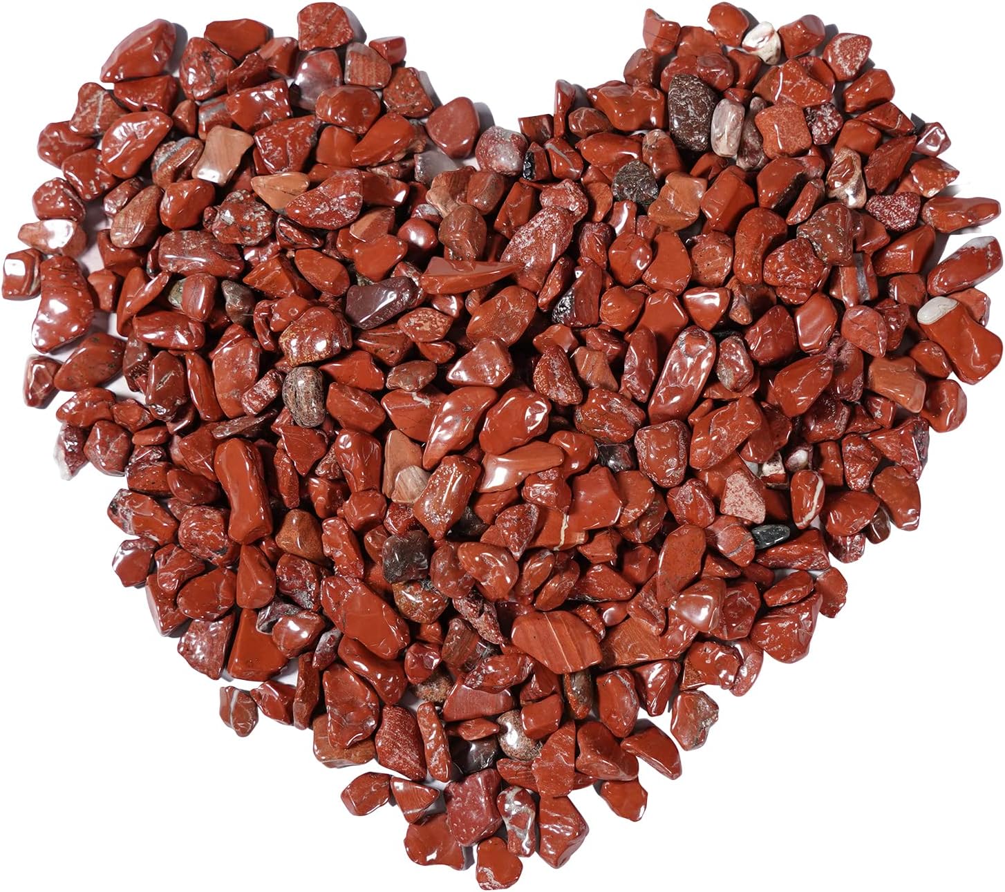 Indoor Fountains & Accessories - ideayard Red Jasper Tumbled Crystal Chips 0.95lb Natural Irregular Shaped Crushed Quartz Stone Healing Stones Home and Office Desktop Decorative