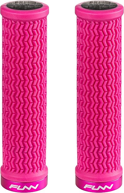 Funn Holeshot Mountain Bike Grips 22 mm Lock On Pink Lightweight Ergonomic