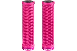 Funn Holeshot Mountain Bike Grips with Single Lock On Clamp, Lightweight and Ergonomic Bike Handle Grips with 22 mm Inner Diameter, Hardened End Bicycle Handlebar Grips for MTB/BMX