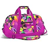 Stumdo Kids Overnighter Duffel Bags for kids, Carry-On Size & Ideal for School Practice or Overnight Travel Weekender Tote for Travel Gym Sport bag for Boys & Girls (11fghong)