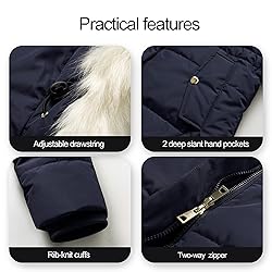 Chrisuno Women's 3/4 Length Winter Coat Parka