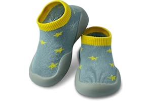 Dookeh Baby Shoes Boys Girls First Walking Shoes Non Slip Soft Sole Sneakers Toddler Infant Babygirl Sock Shoes…