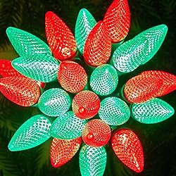 Brightown C9 Christmas String Lights, Red and Green