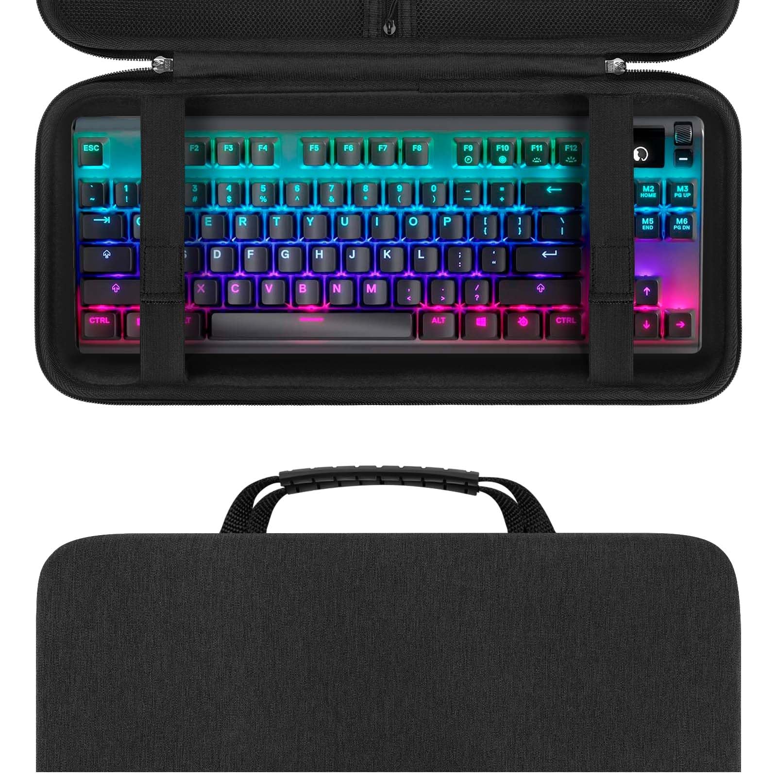 Linkidea Hard Portable Travel Case Compatible with TKL Tenkeyless Wireless/Wired Keyboard, Computer 87 Keys Carrying Case Protective Storage Box Bag