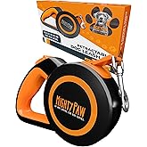 Mighty Paw Retractable Dog Leash 2.0 | 16’ Heavy Duty Reflective Nylon Tape Lead For Pets Up To 50 lbs. Tangle Free Design W/