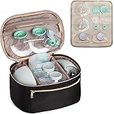 Fasrom Wearable Breast Pump Bag Compatible with Momcozy, Medela and Elvie Hands Free Pumps, Portable Carrying Case with Waterproof Mat for Working Moms Travel, Black (Bag Only, Patent Design)