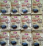 Premium Natural Roasted Seaweed (Nori) Snack 5g -(Pack of 12) by Yangban