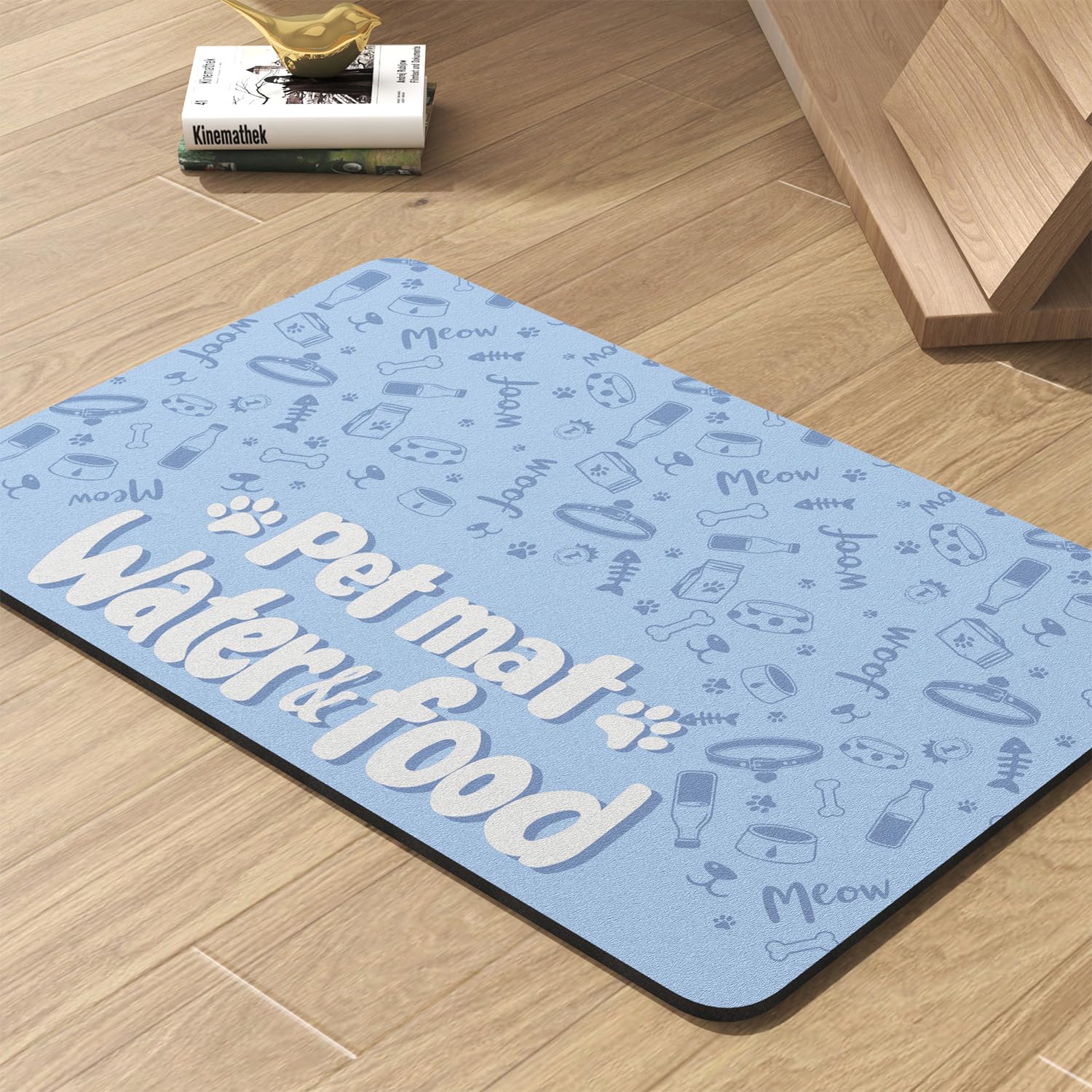 Pet Feeding Mat-Absorbent Dog Mat for Food and Water Bowl-No Stains Quick Dry Dog Water Dispenser Mat Image