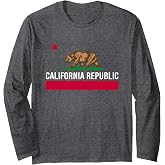 California Republic State Flag Long Sleeve T-Shirt