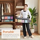 Lifewit 40L Under Bed Storage Bags 4 Pack with Clear Front Window - Grey view 5