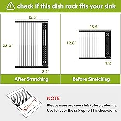 JASIWAY Sink Dish Drying Rack, Roll Up Dryer Rack
