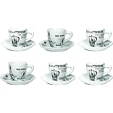 Set De 6 Tasses En Porcelaine San Ignacio – Empilables – Capacité 360 Ml – Design Blanc Moderne – Collaboration VESSIA – Idéal Pour Café, Thé, Petit-déjeuner – Économie D’espace
