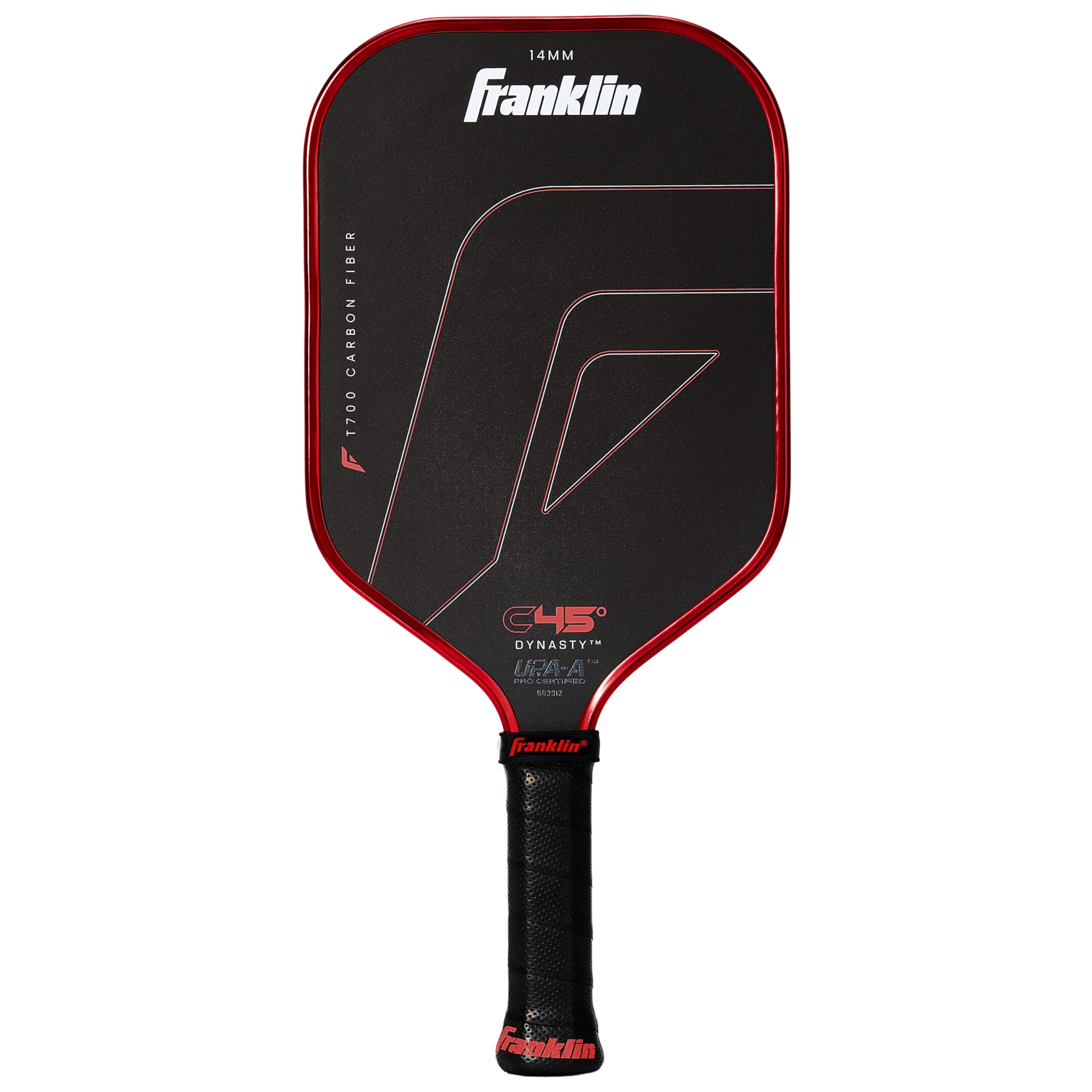 Photo 1 of Franklin Sports PRO Pickleball Paddles – C45 Carbon Fiber Series - Official USAP + UPA Approved – Pro Player Design, DYNASTY 14MM RED