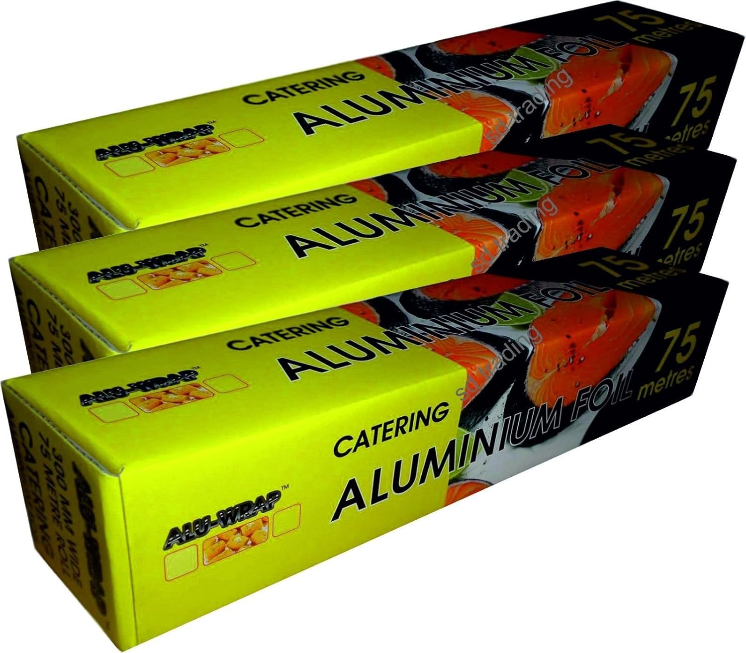 3 x Aluminium Foil 18" Roll Kitchen Catering (450mm x 75m) Cutter Box Amazon.co.uk Kitchen & Home