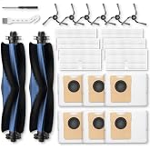 C10 Accessories for eufy C10 Robot Vacuum | 22 Pack Replacement Parts Include: 2* Main Rolling Brush, 6* Washable Filter, 6* Side Brush, 6* Dust Bag, 2* Cleaning Tool