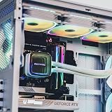 Enermax AquaFusion ADV ARGB 360 AIO CPU Cooler White LGA1700 AM5 Infinity Mirror view 8