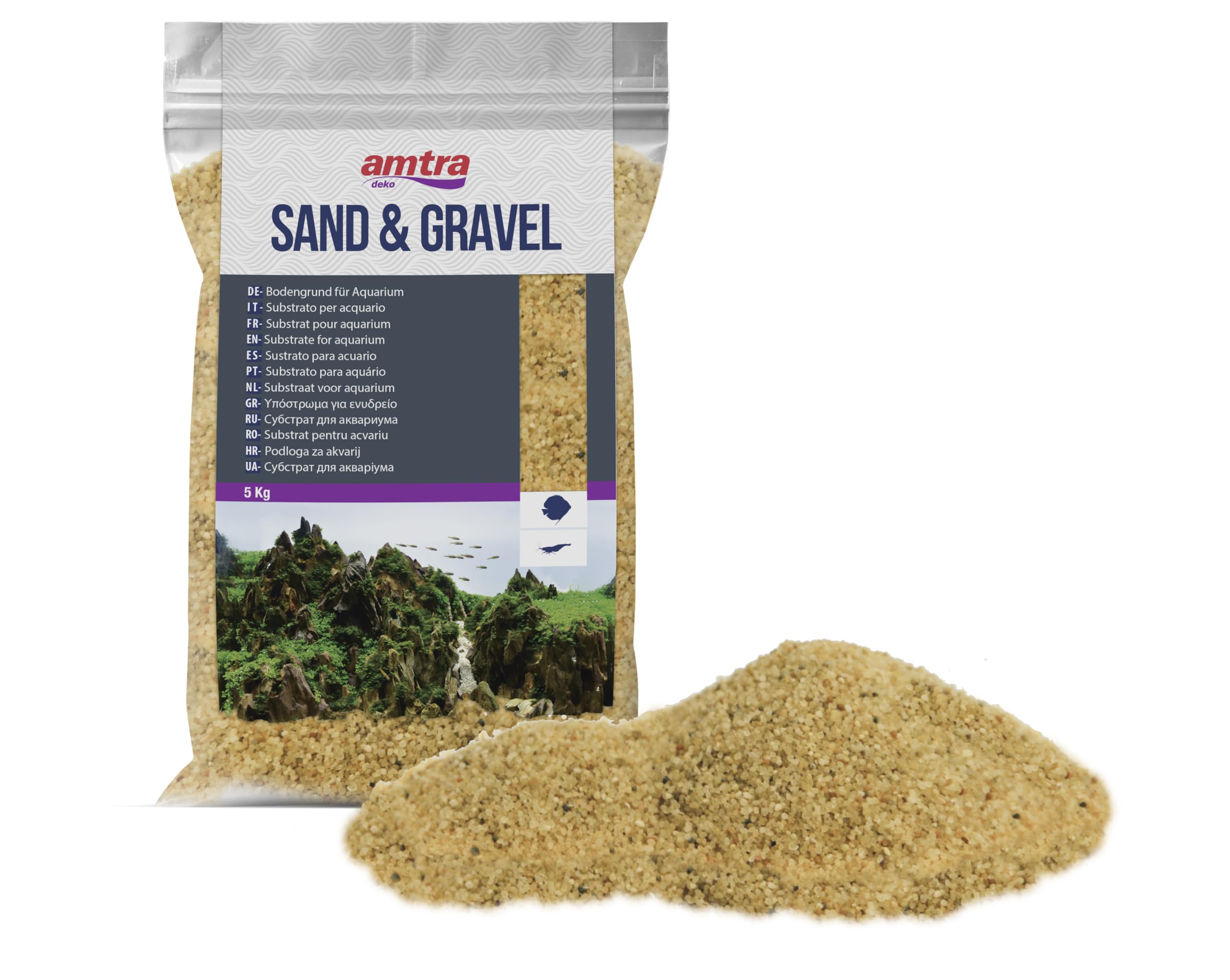 Amtra Wave A4022750 Gravel Fine 5 kg Natural Rosella