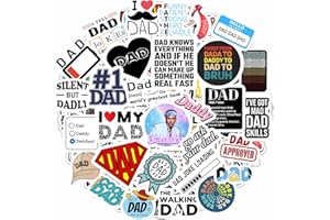 BulbaCraft 100Pcs Funny Dad Stickers for Fathers Day - Funny Gifts for Dad from Daughter or Son, Happy Birthday Daddy
