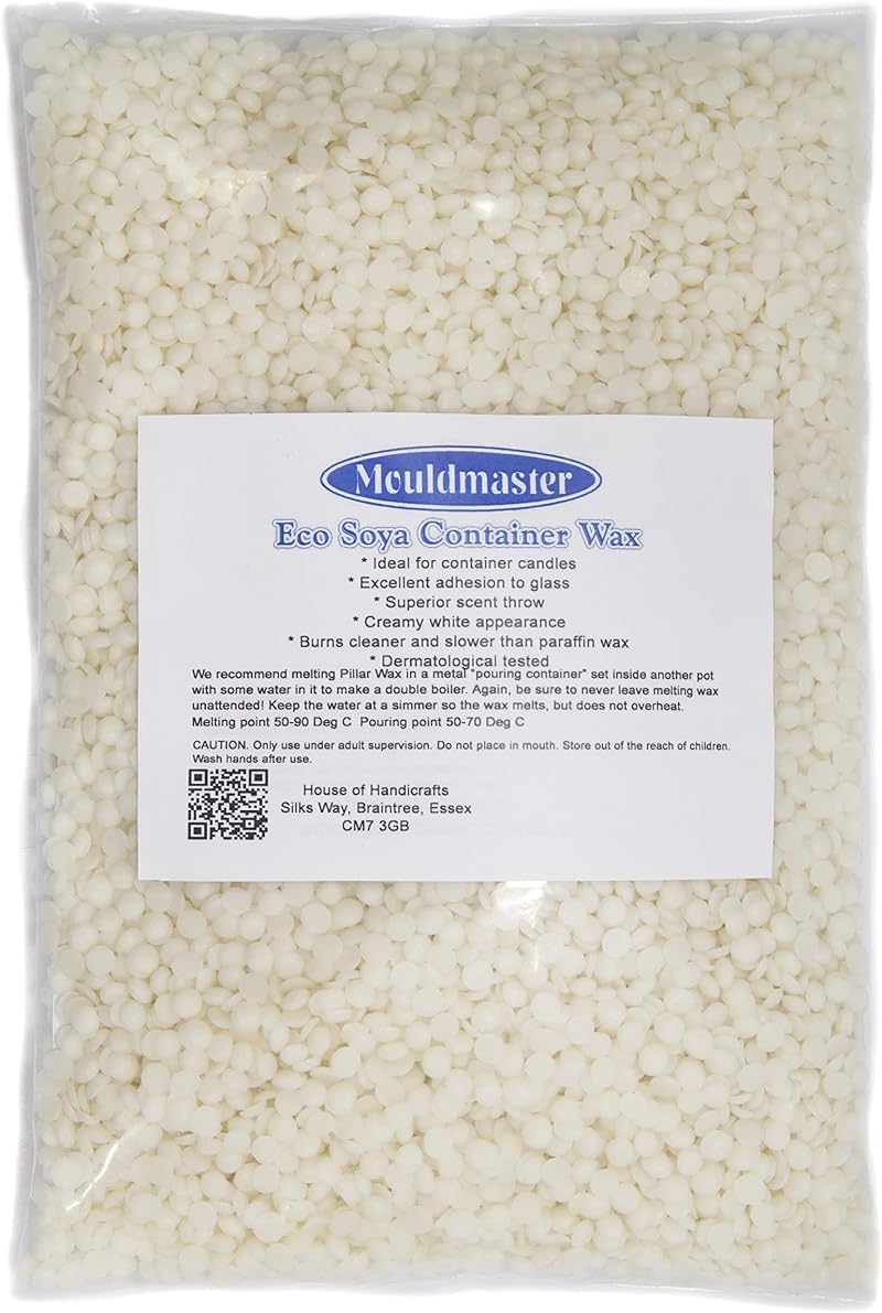 Mouldmaster Soy Container Candle Wax Pellets 500g Cream Off White 24x12x1 cm