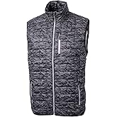 Cutter & Buck mens Rainier Primaloft® Mens Eco Insulated Full Zip Printed Puffer Vest