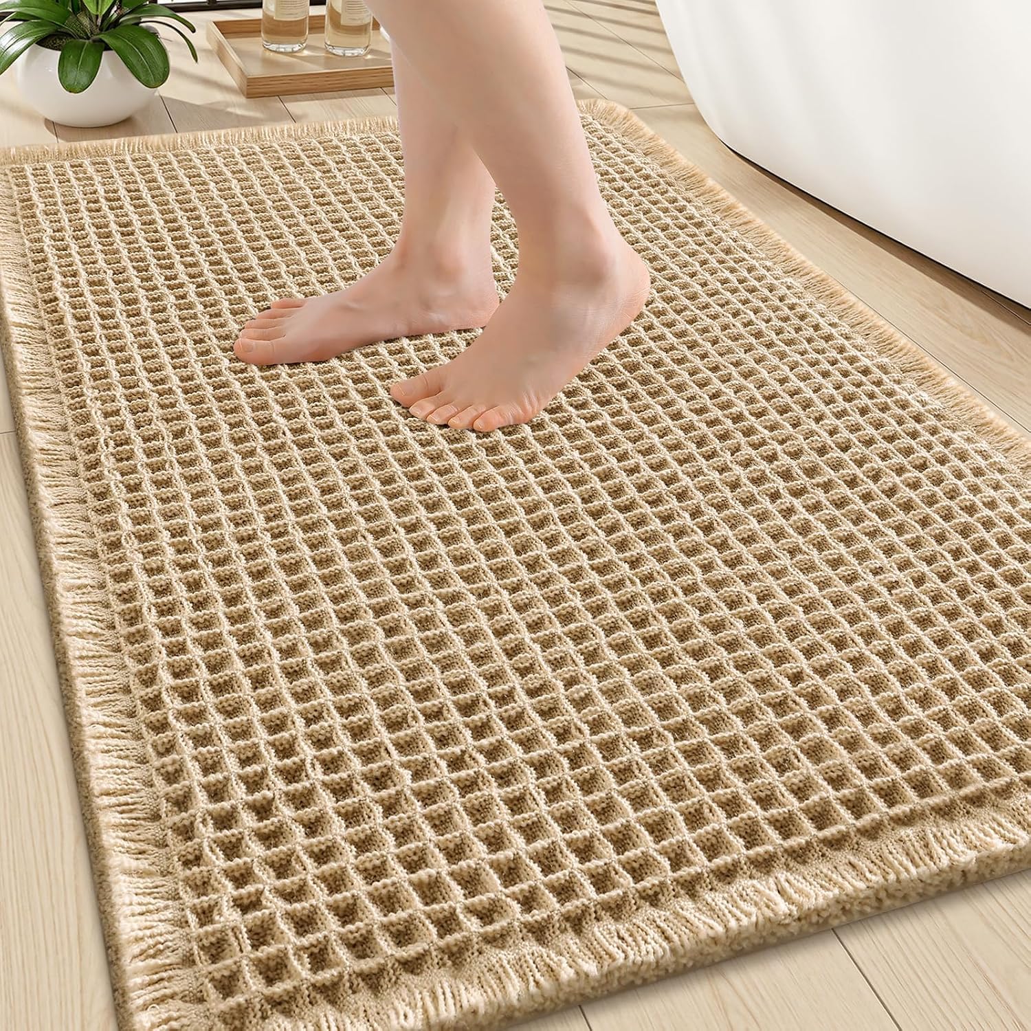 Luxurious waffle weave texture