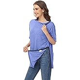 HIBOCT Unisex Post Shoulder Surgery Shirts After Rotator Cuff Surgery Shirt Snap Tearaway Shirts Chemo Port Adaptive Clothing