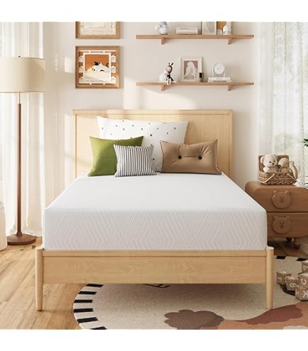 FDW Materasso In Memory Foam Gel 15,2 Cm - Medium Firm, CertiPUR-US - Letto In Un Scatola, Full, Bianco - Traspirante E Antipressione