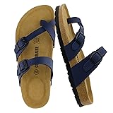 CUSHIONAIRE Luna Crossover Toe Strap Womens Sandals
