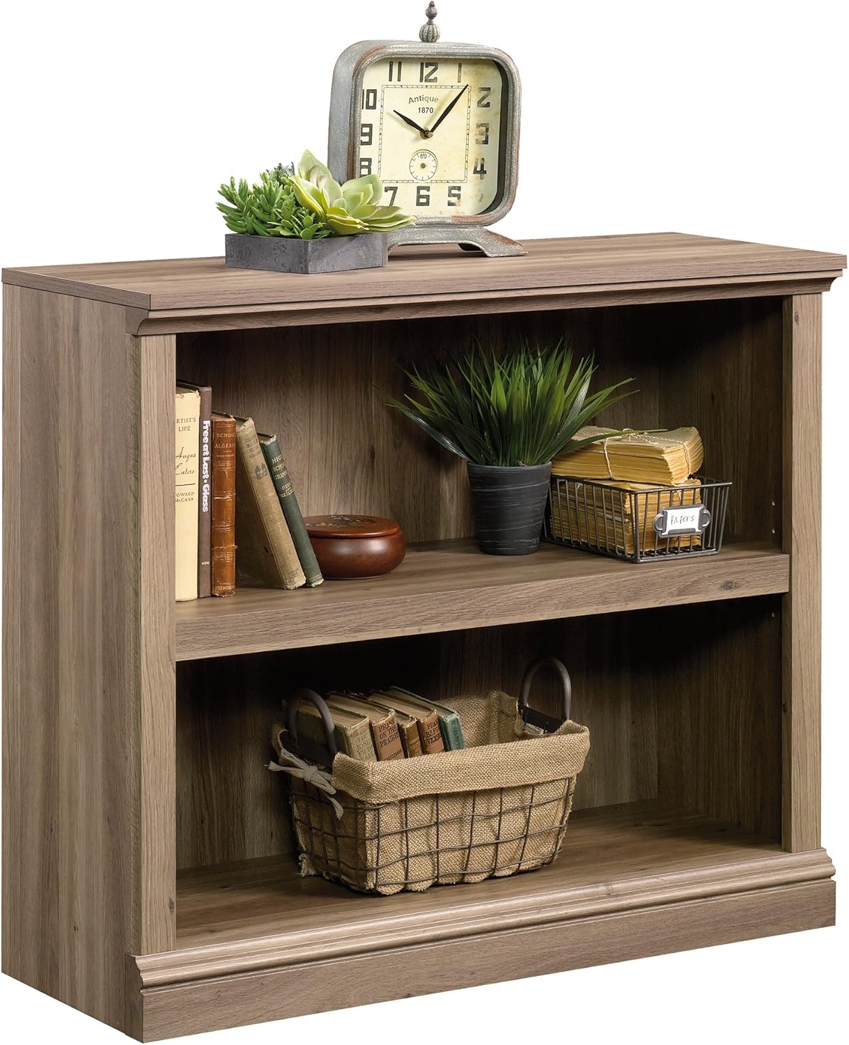 Sauder 2-Shelf Bookcase, Select Cherry finish: Furniture & Decor