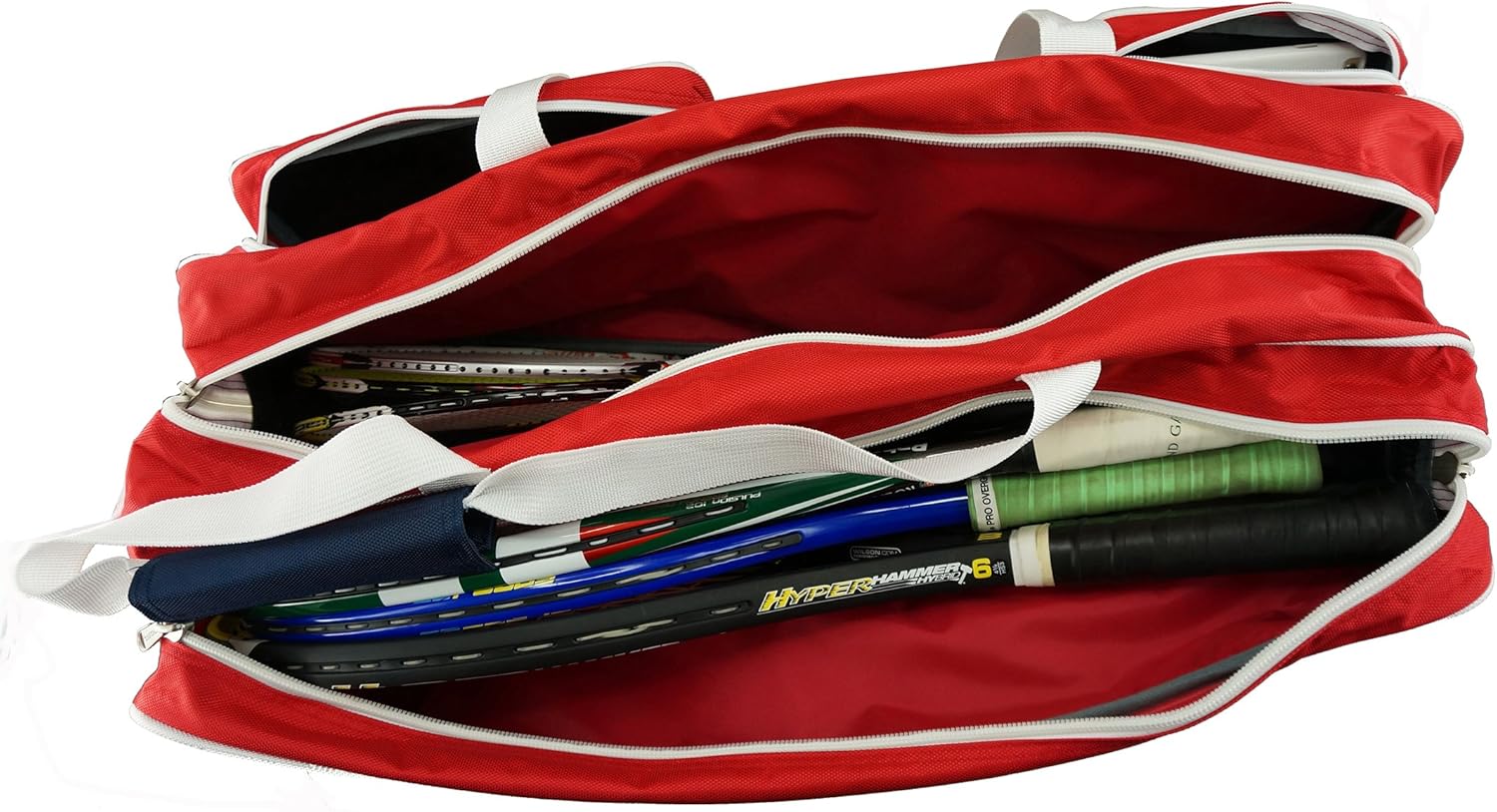 K-Cliffs Tennis Racket Bag | Deluxe Ballistic Nylon Travel Duffel | Shoe Compartment Red White Blue : Sports & Outdoors